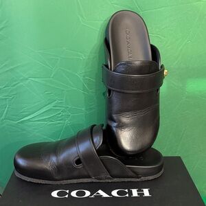 Coach Black Leather Men's Loafers